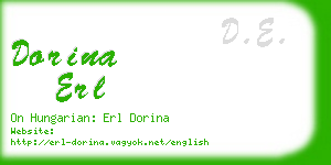 dorina erl business card